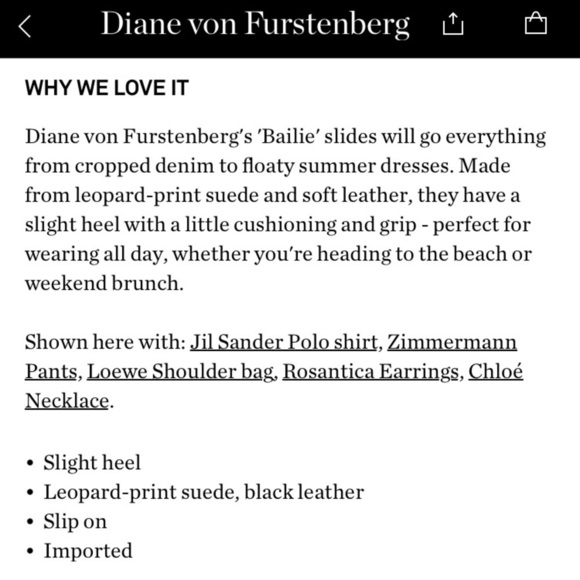 New DVF Bailie Suede Leather Leopard Slide Sandals - Picture 13 of 13